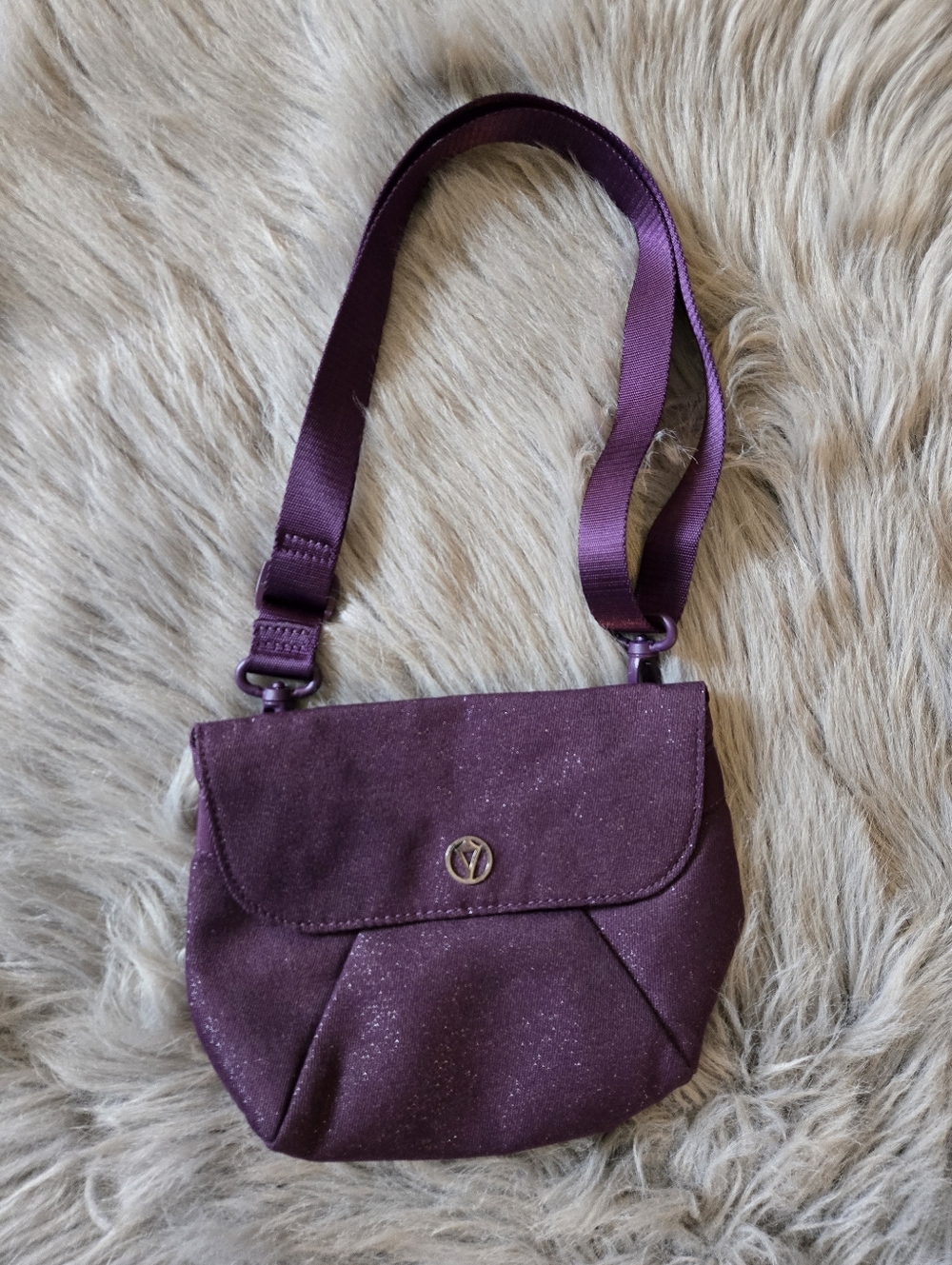 Ivivva By Lululemon Girls Sparkle Purple Crossbody / Shoulder Bag